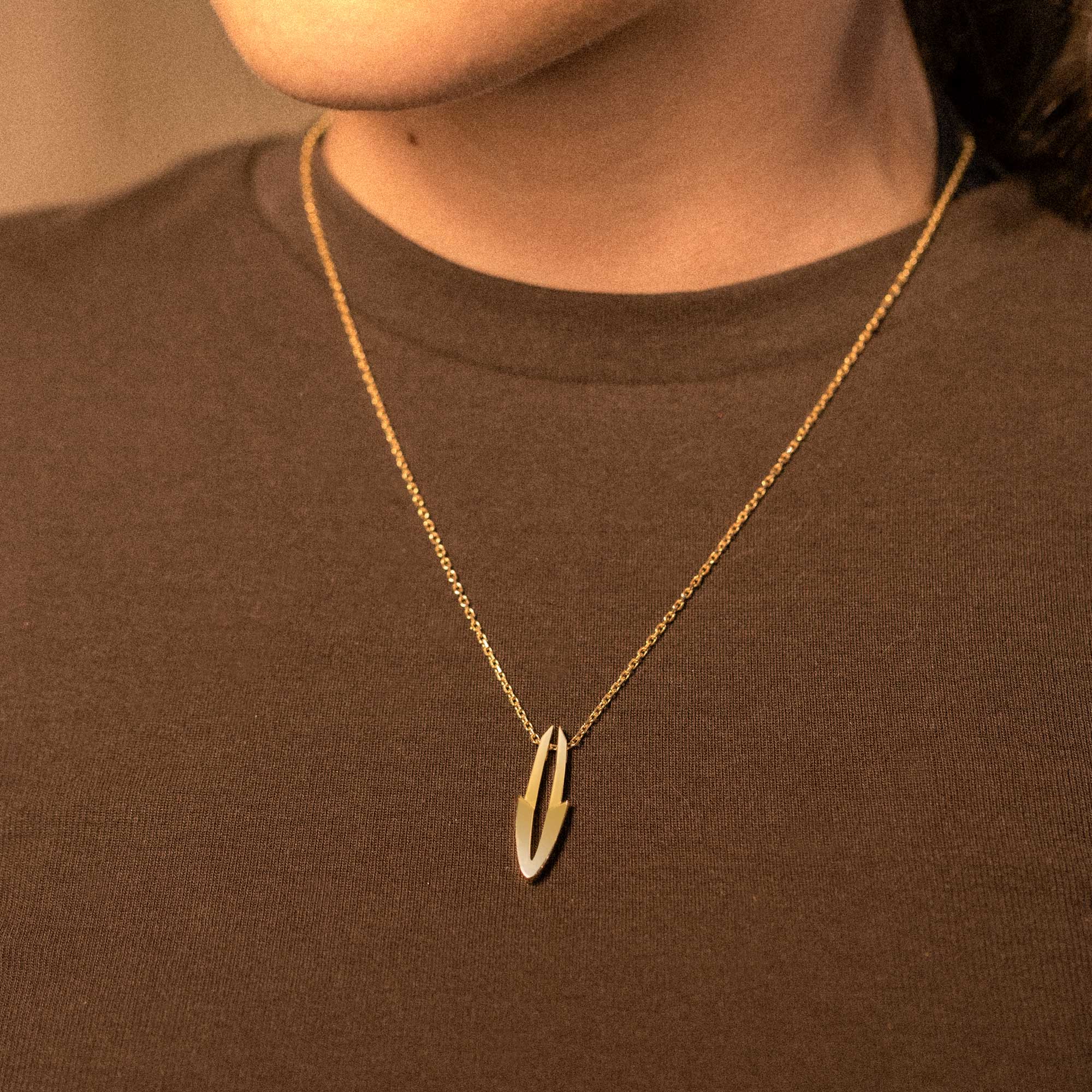 Pendentif Arrow Moyen Modèle Or Blanc