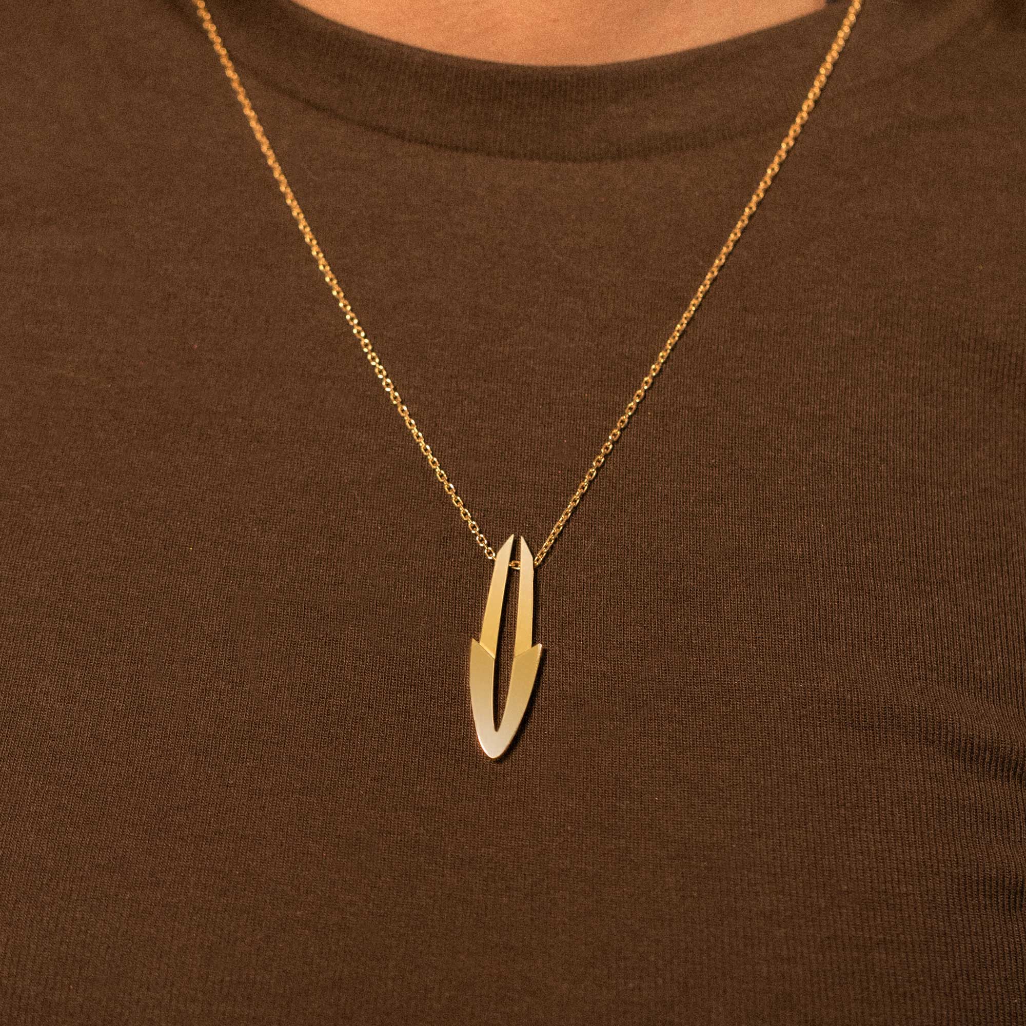 Pendentif Arrow Grand Modèle Or Rose
