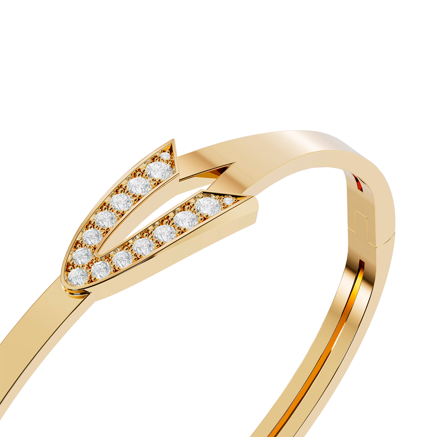 Bracelet Arrow Grand Modèle Or Jaune Diamants