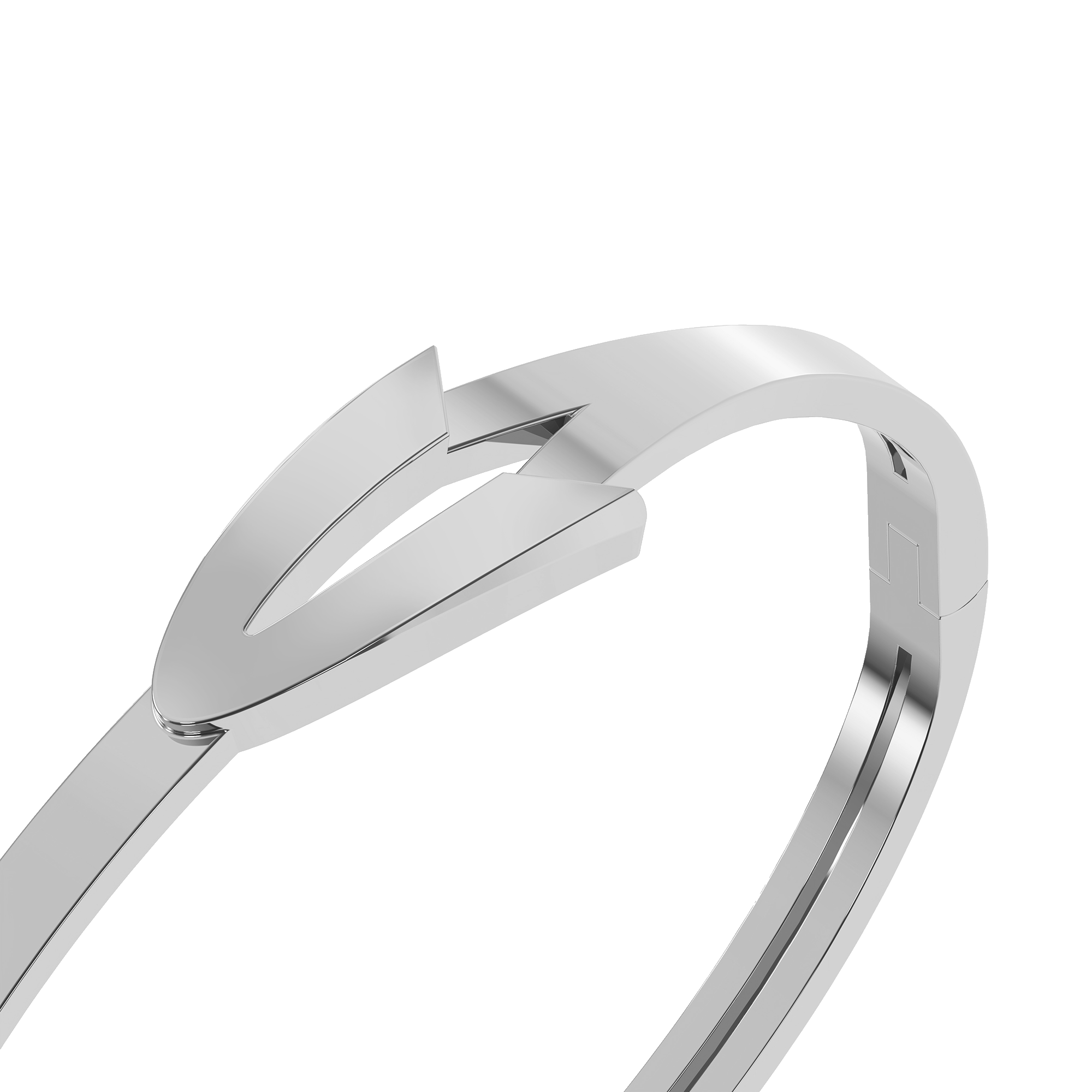 Bracelet Arrow Grand Modèle Or Blanc