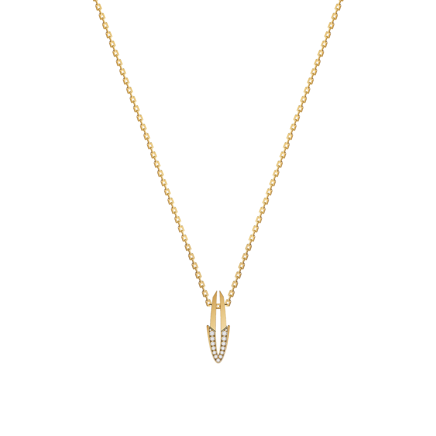 Pendentif Arrow Petit Modèle Or Jaune Diamants