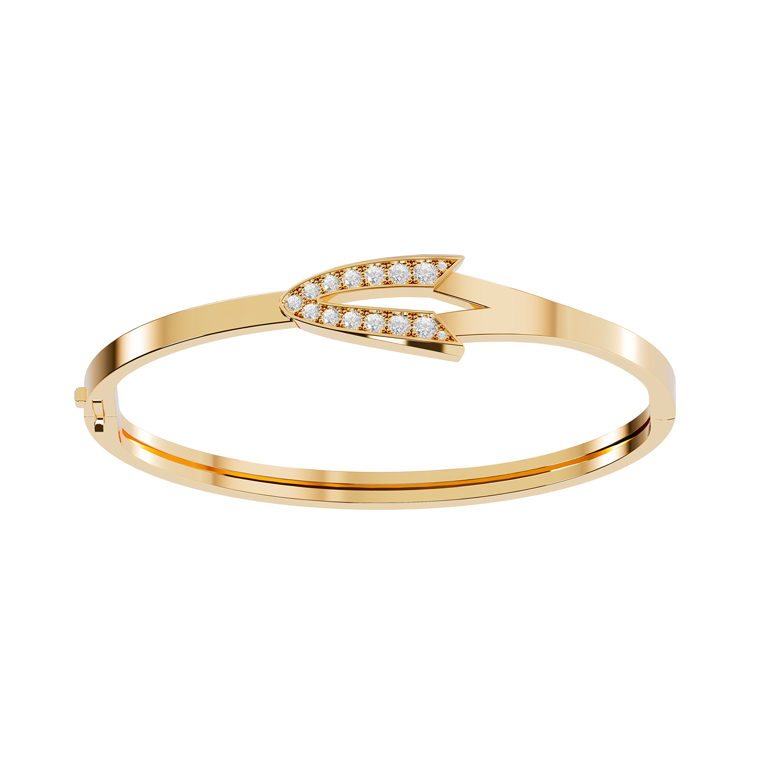 Bracelet Arrow Grand Modèle Or Jaune Diamants