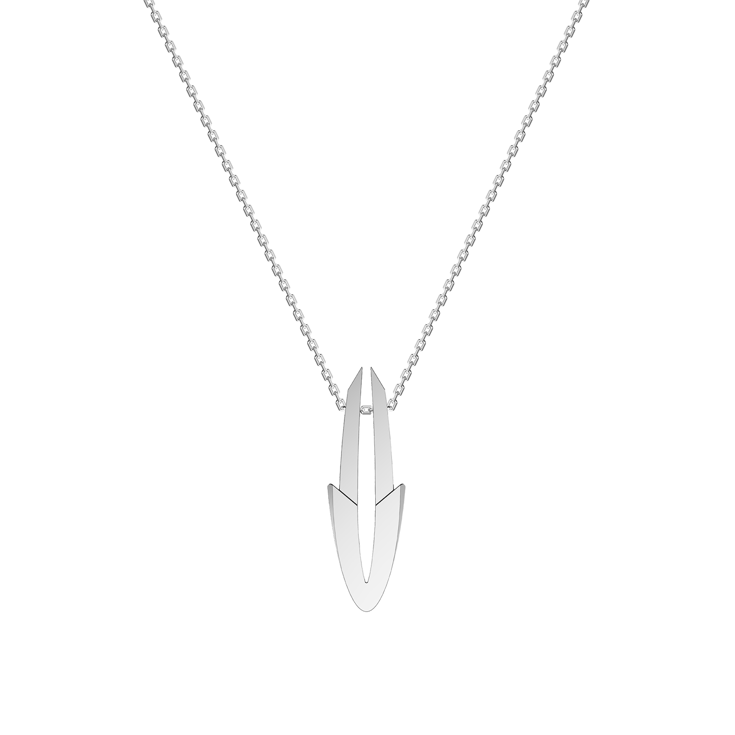 Pendentif Arrow Moyen Modèle Or Blanc