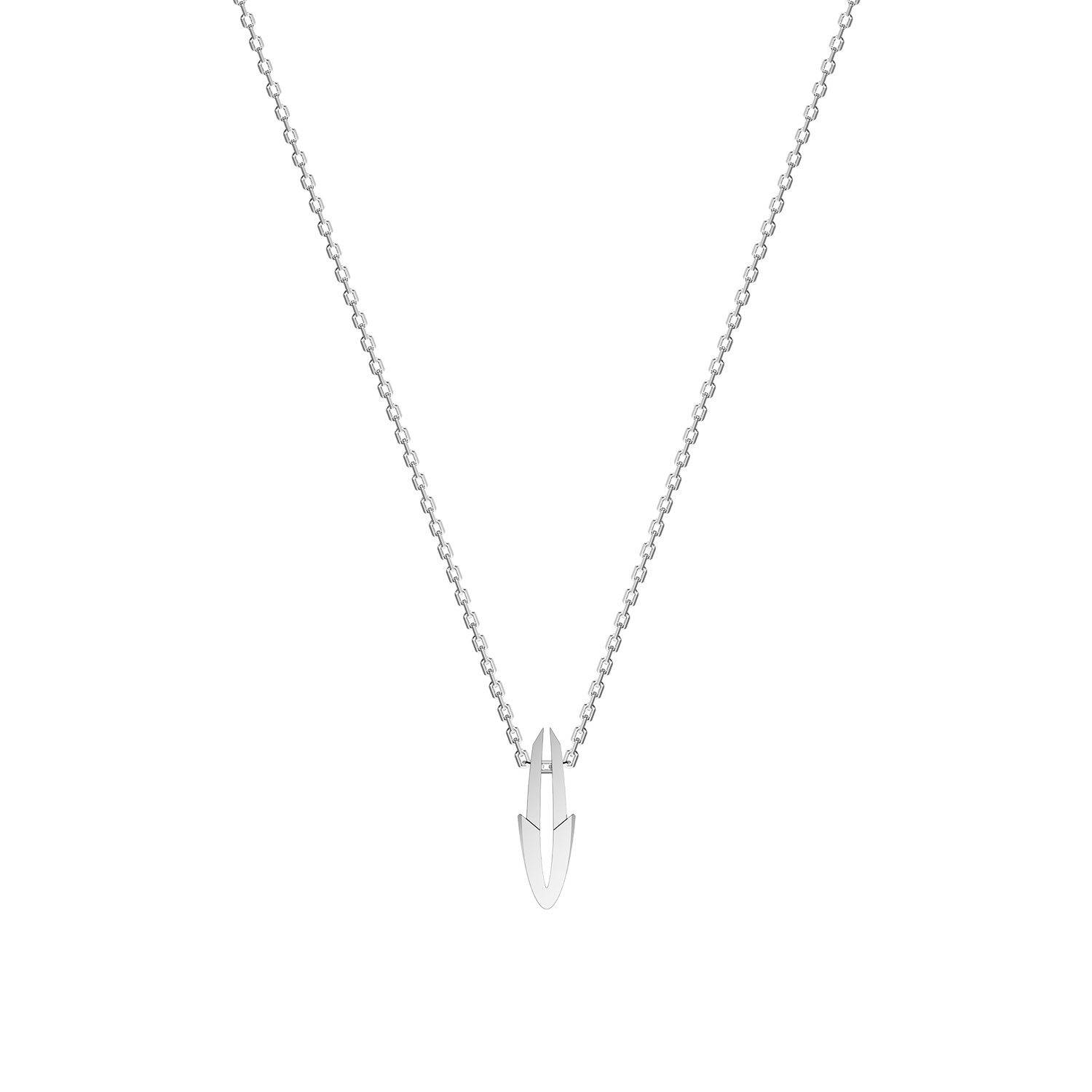 Pendentif Arrow Petit Modèle Or Blanc