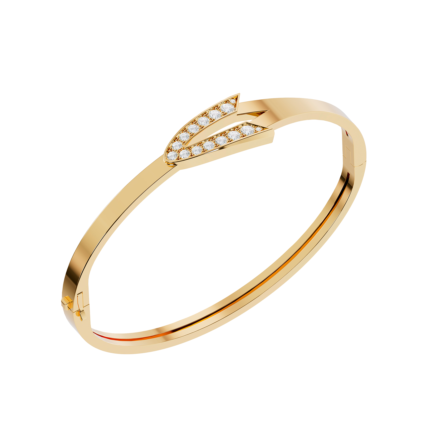 Bracelet Arrow Grand Modèle Or Jaune Diamants