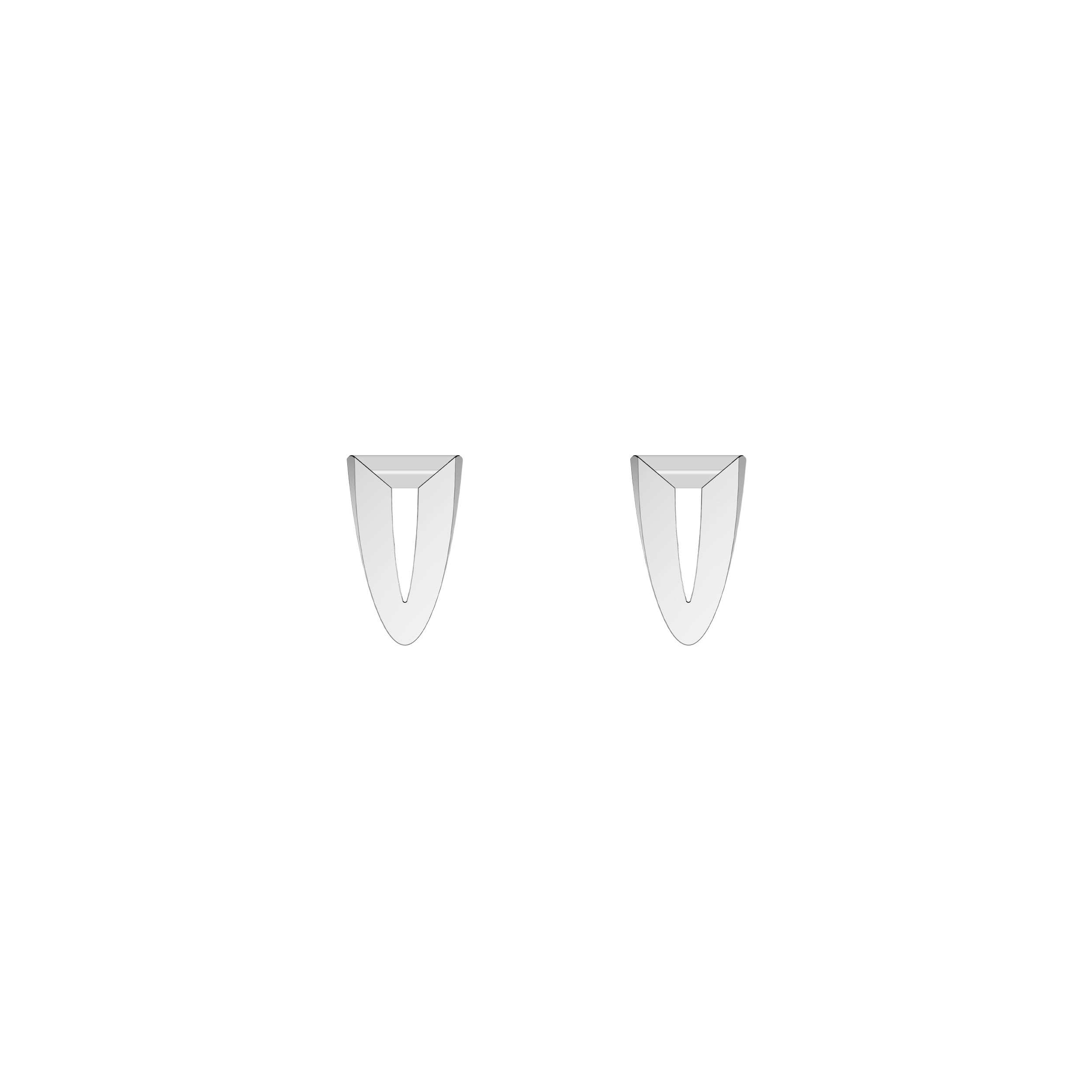 Boucles D'oreilles Arrow Or Blanc