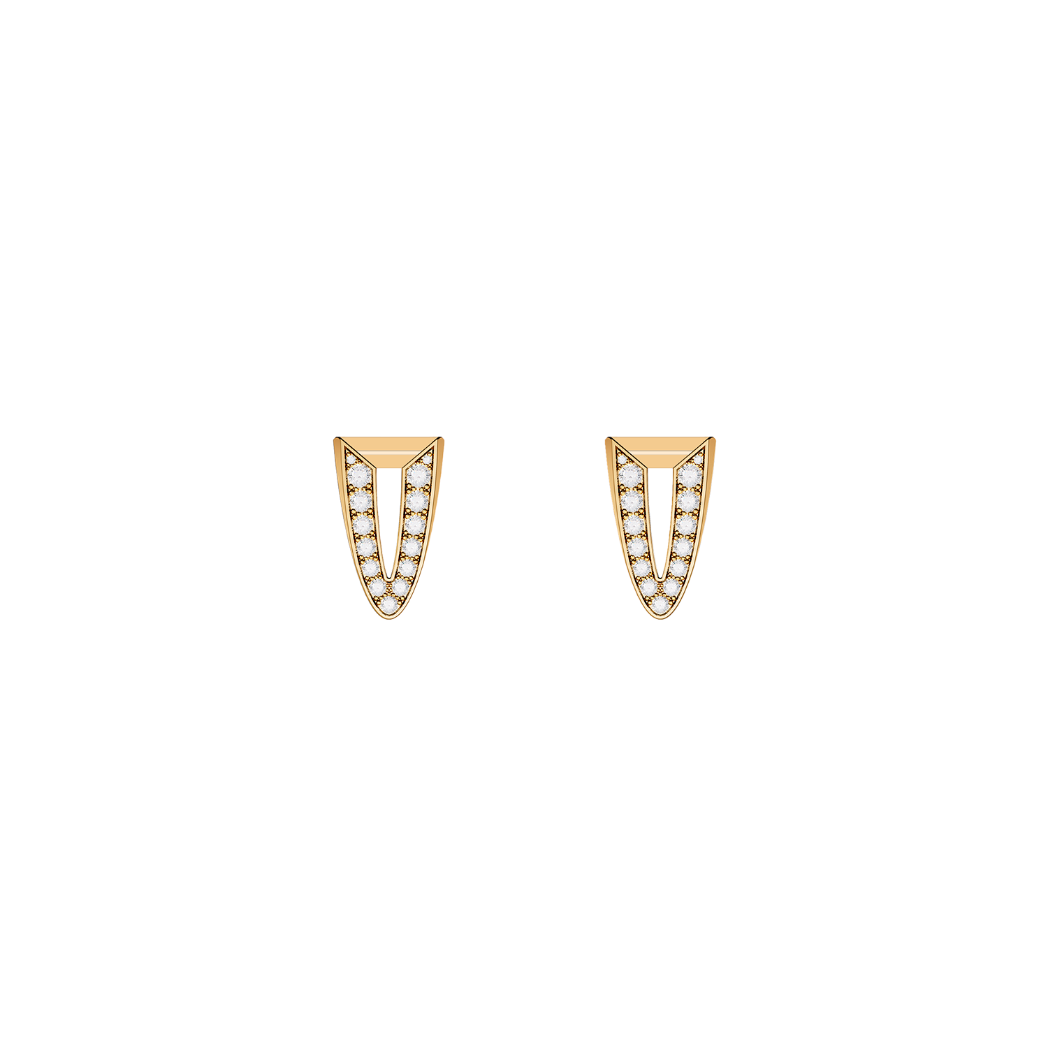 Boucles D'oreilles Arrow Or Jaune Diamants