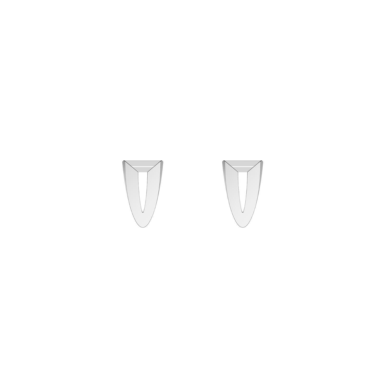 Boucles D'oreilles Arrow Or Blanc